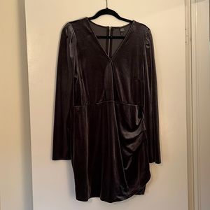 Wild fable gray blue silver velvet long sleeve dress - worn once - size xxl